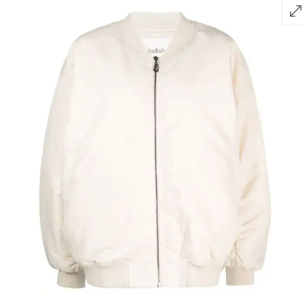 NWT Ba&sh Ivory Bomber Jacket